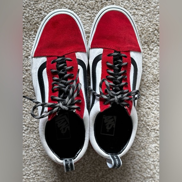 Vans Other - Vans Old Skool Red Black and White low top rare colorway W size 8.5 M size 7